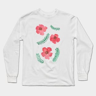 Tropical Flowers Long Sleeve T-Shirt